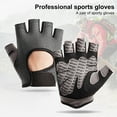 thumbnail image 1 of 1 Pair Sport Gloves Hollow Mesh Half Finger Unisex Anti slip Great Friction Wear Resistant Full Palm Weightlifting Cycling Workout Outdoor Gym Gloves, 1 of 8