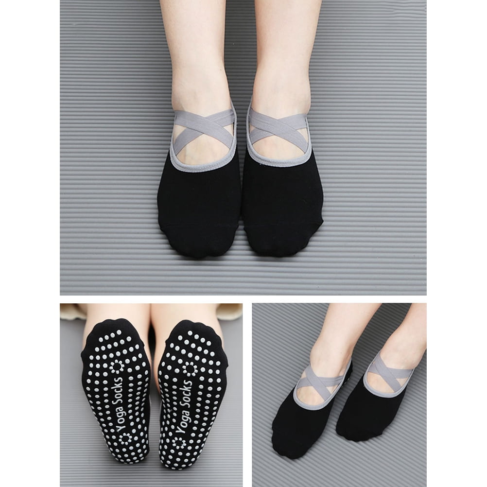 1 Pair Sports Anti Slip Yoga Socks Slipper for Women Lady Bandage