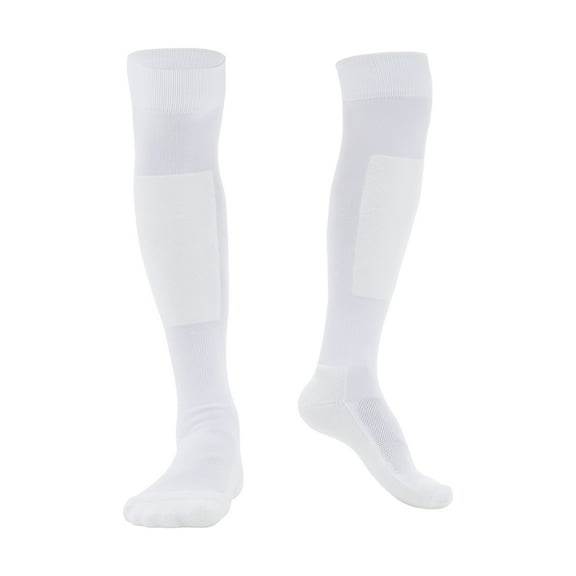 1 Pair Sports Socks Knee High Stretchy Moisture Wicking Terry Non slip Foot Thickened Men Women Football Fencing Stockings for Outdoor Middle