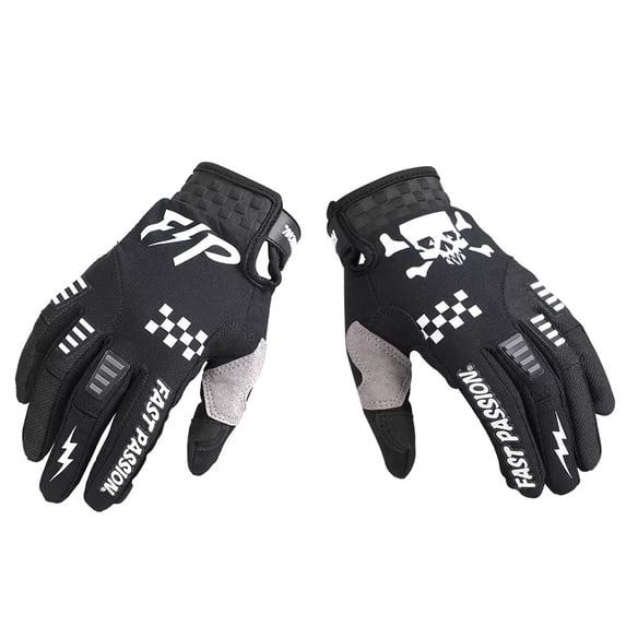 1 Pair Spring/Fall Lightweight Unisex Cycling Gloves Anti-slip fingertip design Breathable cycling gloves Suitable for mountain bikes/off-road motorcycles/racing off-road motorcycles【 Black/White 】