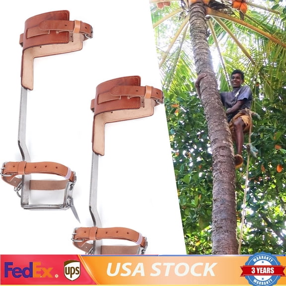 PEAKORA1 Pair Stainless Steel Tree Climbing Spike/ Spur Pair Safety Climbing Tools