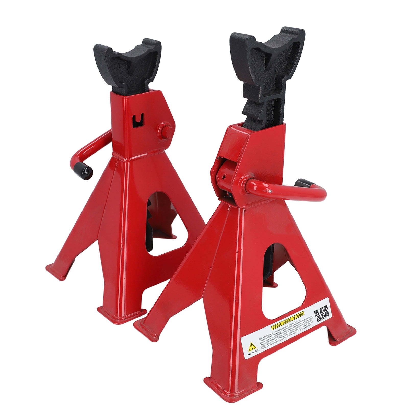 1 Pair Steel Jack Stands 2 Ton (4409 lbs) Capacity Car Jack Stand, Red