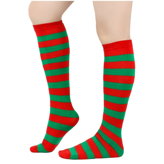 1 Pair Striped Thigh High Socks Knee High Socks for Women Teen Girls Halloween Thigh High Over the Knee Long Socks