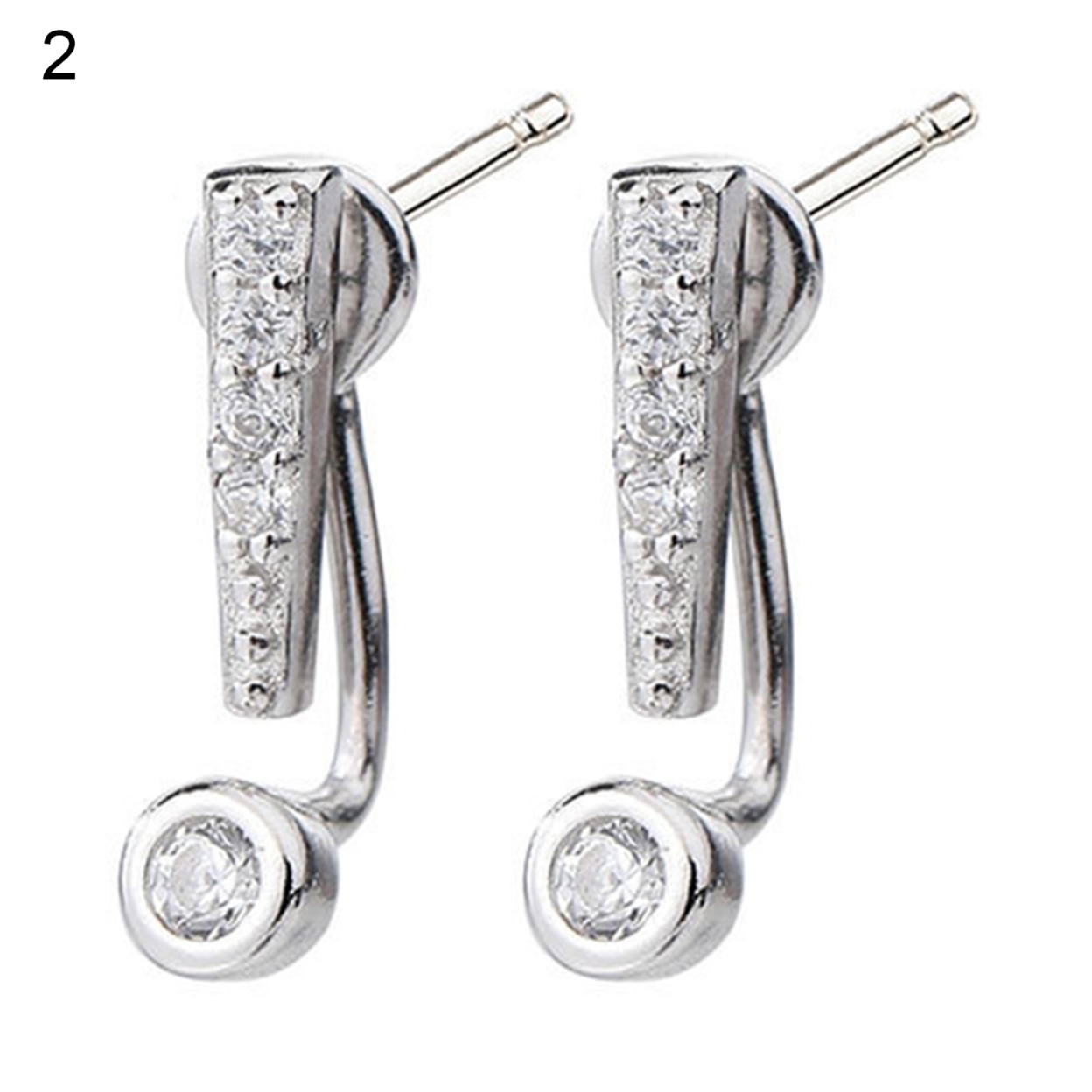 1 Pair Stud Earrings Asymmetric Exclamation Mark Women Small Question