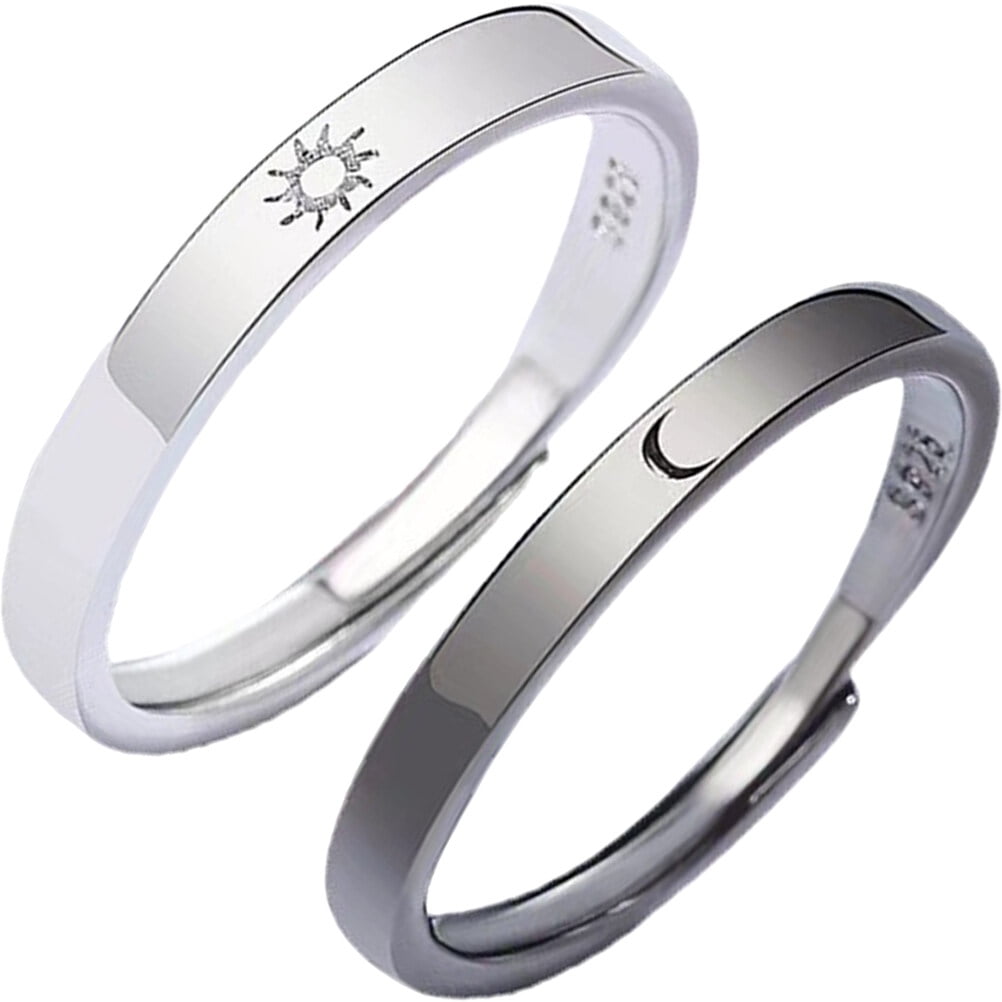 1 Pair Sun And Moon Matching Rings Adjustable Sun And Moon Rings For 1-pair-sun-and-moon-matching-rings-adjustable-sun-and-moon-rings-for