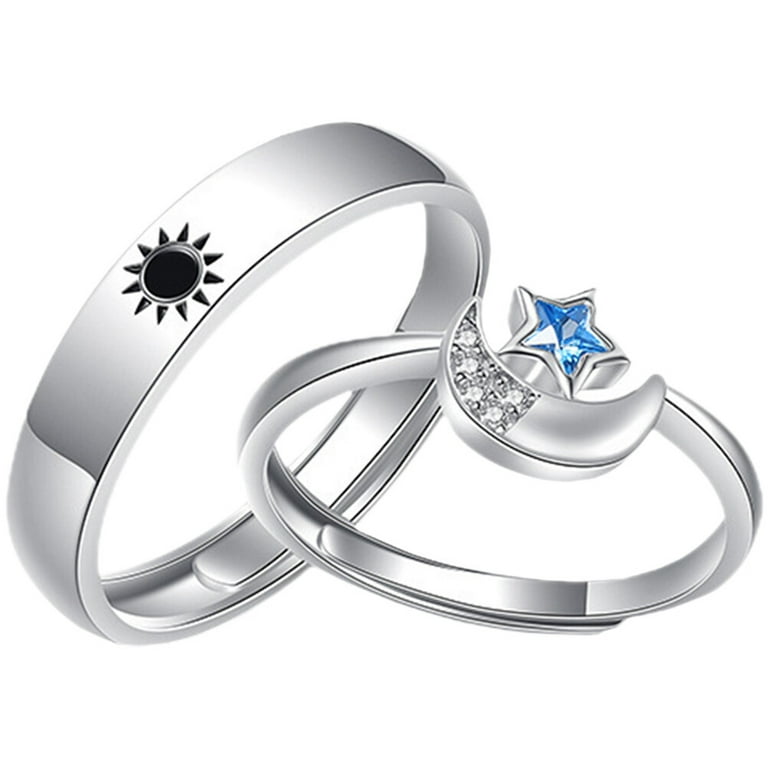 Sun Moon Couple Matching Ring – Perimade & Co.