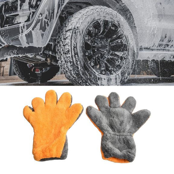 1 Pair Superfine Fiber Glass Car Wash-Gloves Cleaning Equipment Detailing Care