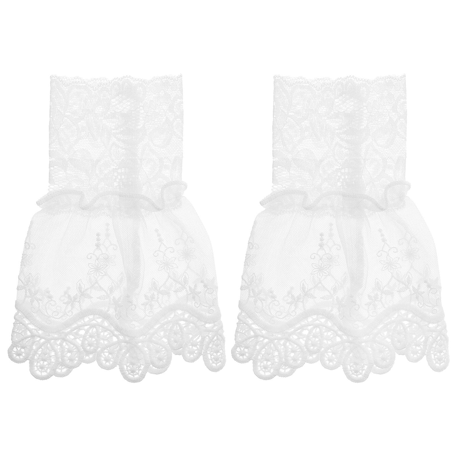 1 Pair Supple Wrist Cuffs Chic Lace Cuffs Delicate Fake Sleeve Cuffs