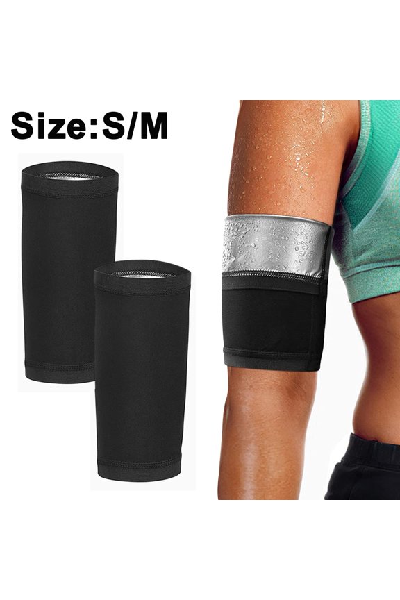 1 Pair Sweat Shaper Arm Trimmers, Compression Sweat Bands, Performance Sleeves Fat-reducing Drawstring Elastic Arm Band