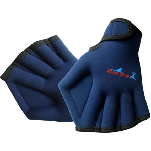 1 Pair Swimming Webbed Gloves Training Gloves Aquatic Fitness Paddles Water Resistance Diving Hand Web for Men, Women, Scuba Diving, Snorkeling, Spear Fishing