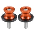 thumbnail image 1 of Unique Bargains 1 Pair Swingarm Spools, CNC Swing Arm Spools Slider Stand Universal for Motorcycle Durable Aluminum Alloy Orange 8mm, 1 of 7
