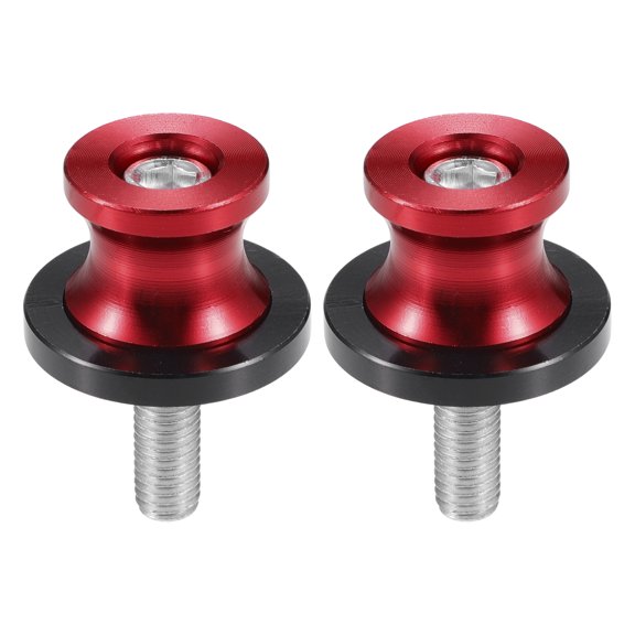 Unique Bargains 1 Pair Swingarm Spools, CNC Swing Arm Spools Slider Stand Universal for Motorcycle Durable Aluminum Alloy Red 8mm