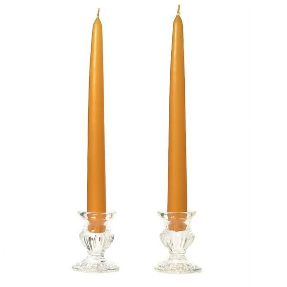 1 Pair Taper Candles Unscented 10 Inch Harvest Tapers .88 in. diameter x 10 in. tall