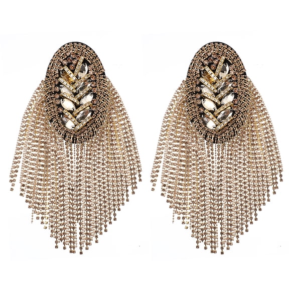 ETEREAUTY 1Pair Golden Fringe Epaulet with Durable Material for Suit Decoration