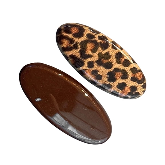 1 Pair Textured Leopards Design Hair Clip For Fine Hair Gentle Hold Barrettes For Low Buns Twists And Casual Hairstyling