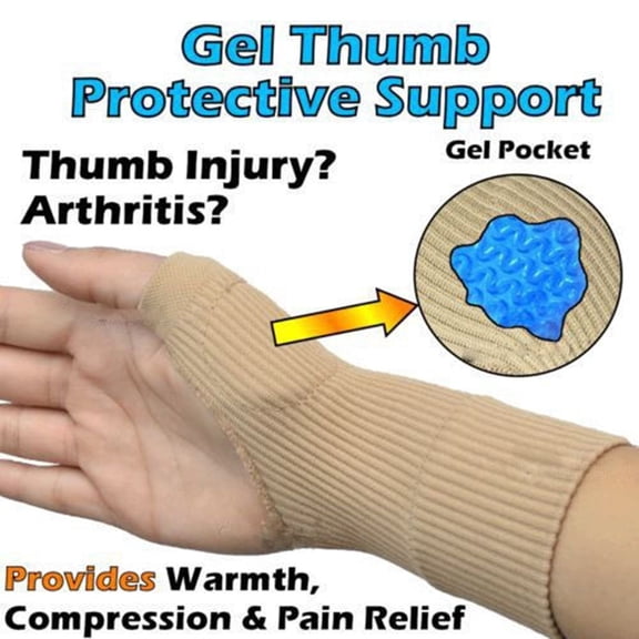 1 Pair Therapy Gloves Therapy Gloves Gel Filled Thumb Hand Wrist Support Arthritis Compression