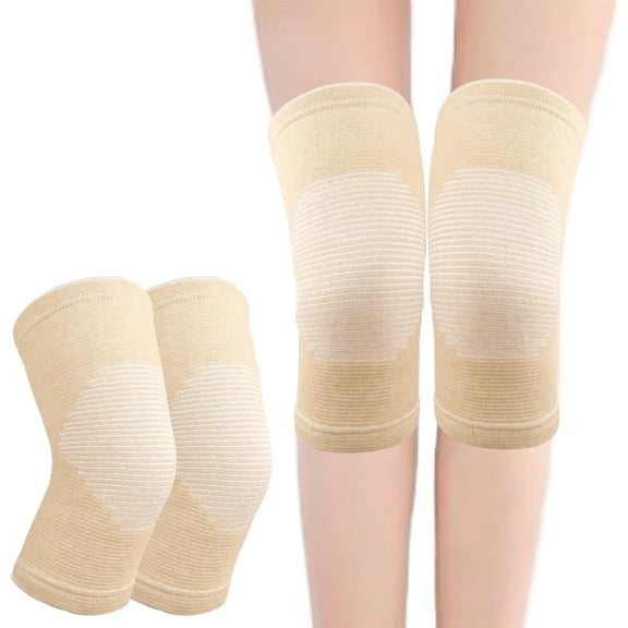 1 Pair Thermal Knee Braces Elastic Knee Compression Sleeve Athletics Leg Support Pad Warmer Protector for Pain and Arthritis Relief Running Football Dancing Basketball Work Sports Women Men