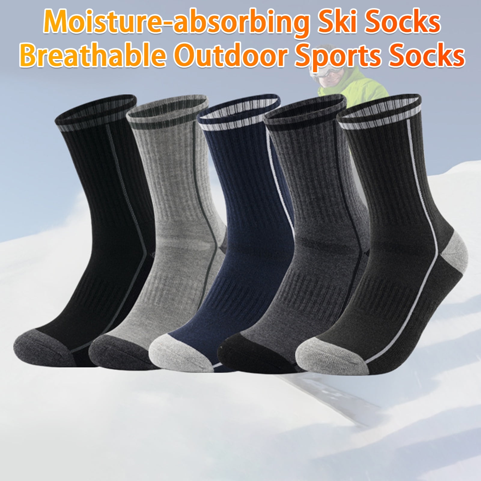 1 Pair Thermal Ski Socks Women Men Extra Warm Insulated