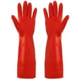 thumbnail image 1 of 1 Pair Thick Extra Long Heavy Duty Rubber Gloves Thick Waterproof Car Washing Gloves Chemical Resistant Acid Oil Resistant, 1 of 9