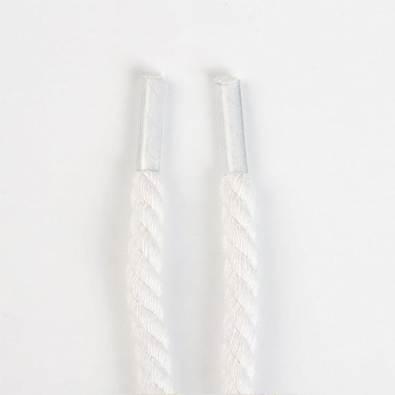 1 Pair Thick Rope Shoe Laces Strings, 7mm Round Cotton Thick Braided Shoelaces Replacement Laces for Sneakers - 47 inch / 120CM