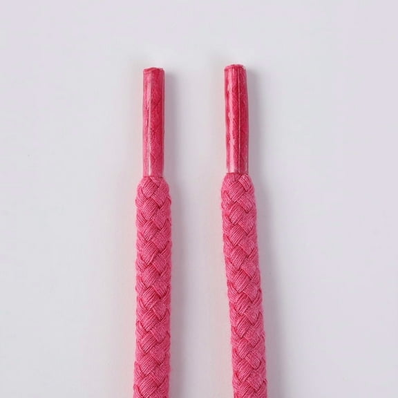 1 Pair Thick Rope Shoe Laces Strings, 7mm Round Cotton Thick Braided Shoelaces Replacement Laces for Sneakers - 47 inch / 120CM