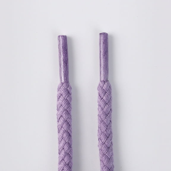 1 Pair Thick Rope Shoe Laces Strings, 7mm Round Cotton Thick Braided Shoelaces Replacement Laces for Sneakers - 47 inch / 120CM