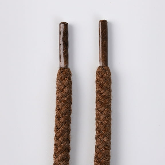 1 Pair Thick Rope Shoe Laces Strings, 7mm Round Cotton Thick Braided Shoelaces Replacement Laces for Sneakers - 47 inch / 120CM