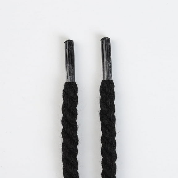 1 Pair Thick Rope Shoe Laces Strings, 7mm Round Cotton Thick Braided Shoelaces Replacement Laces for Sneakers - 47 inch / 120CM