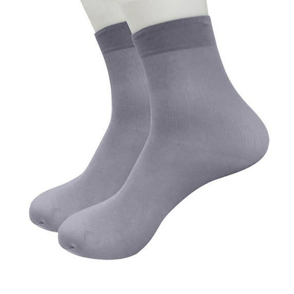 1 Pair Thin Sheer Ankle Socks - Women's Invisible No-Show Socks for Sneakers (Breathable & Seamless) Under 1$, Hontri Fiber 1 Stockings Women Short Elastic Thin Silky , Grey, One Size