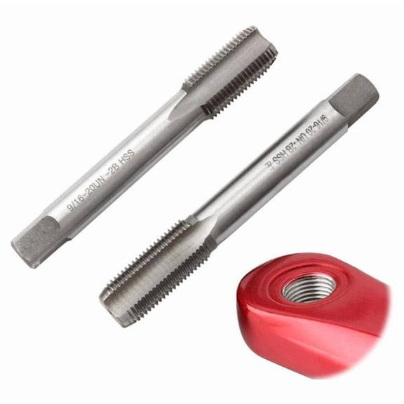 1 Pair Threaded HSS Tap Set, 9/16''-20 Bicycle Crank Repair Left and Right Threaded Taps for Bicycle Crank Repair