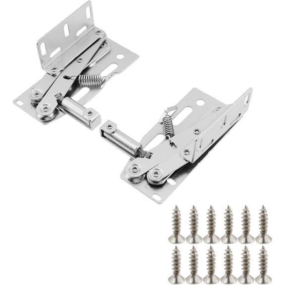 1 Pair Tip Out Tray Hinges Flip Door Damping Hinge for Sink-Front Drawer Bathroom Cabinet Organizer, 96 * 67mmDamping Model