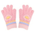 thumbnail image 1 of 1 Pair Toddler Knitted Gloves Kid Winter Stretchy Mittens Soft Lightweight Mittens Heart Five-Finger Gloves For Autumn Boys Girls Aged 3-5, 1 of 6