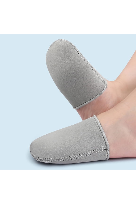 1 Pair Toe Warmers, Neoprene Foot Warmers Boots Black Grey Toe Cuffs Warm Socks Reusable Feet Cover Thermal Toe Caps for Feet Winter Shoes Booties Hiking ﻿