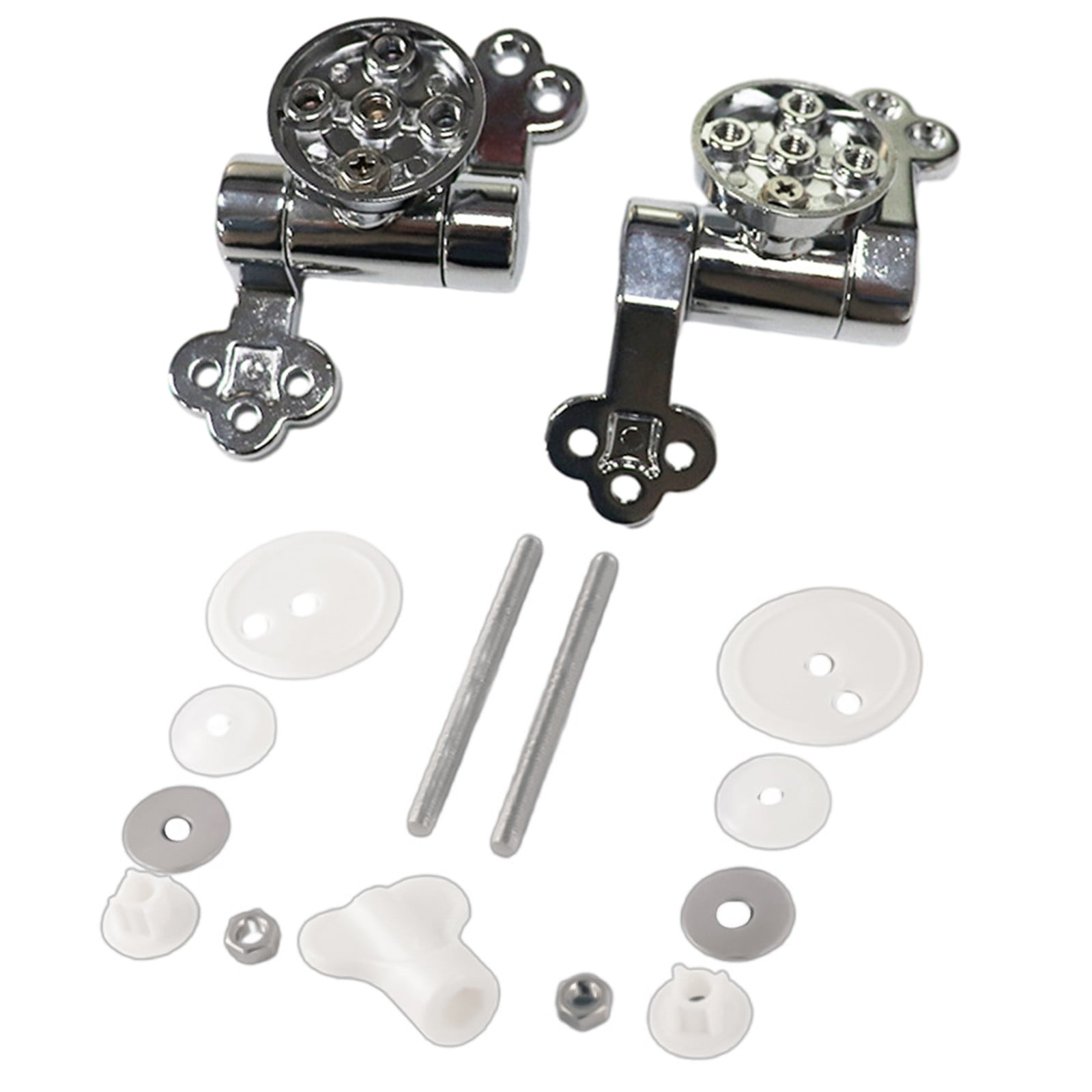 1 Pair Toilet Seat Hinge-Zinc Alloy Soft Close Toilet Seat Fittings, Replacement Hinge with Fittings and Repair Parts