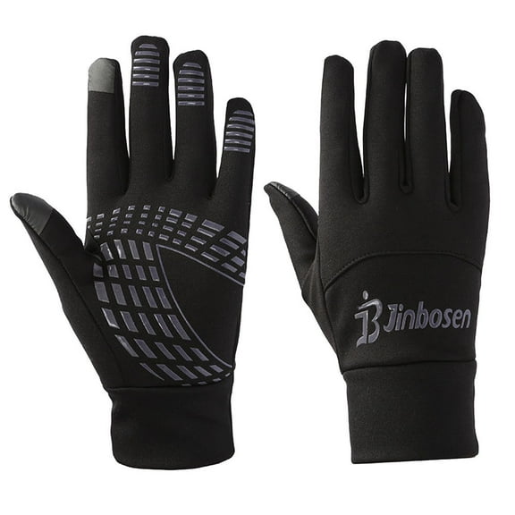 1 Pair Touch Screen Gloves Cold Weather Windproof Warm Glove for Outdoor Sports Cycling Hiking Running Climbing Size (Black)