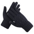 thumbnail image 1 of 1 Pair Touchscreen Gloves Windproof Comfortable Fit Stretch Knit Touch Screen Texting Gloves for Cycling Running Hiking, 1 of 8