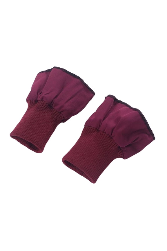 1 Pair Tubular Knit Stretchy Ribbing Cuffs, Thick Elastic Ribbed Replacement Material for Padded Jacket, Coat, and Sweatshirt Sleeves, Self Sewing DIY Repair Kit for Windproof Puffer Jackets