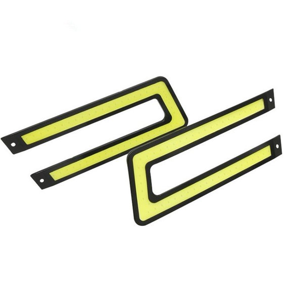 1 Pair U Shape Super White LED Car Daytime Running Light Driving Fog Lamp