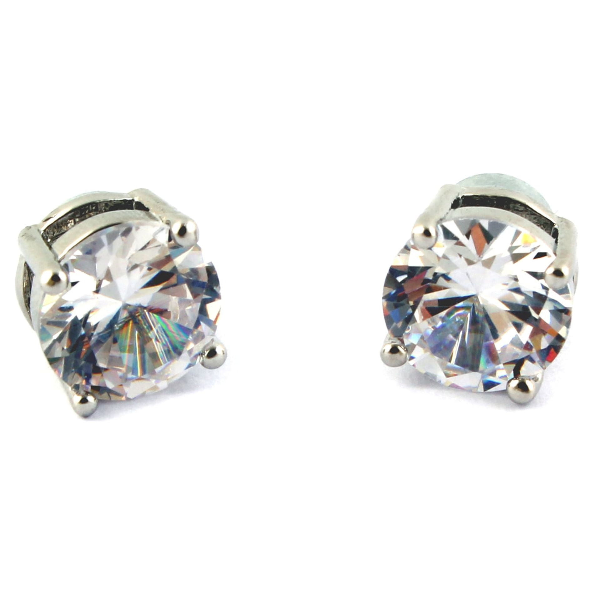 Unisex CZ Clear Round Magnetic Clip On Earrings Liberia Ubuy