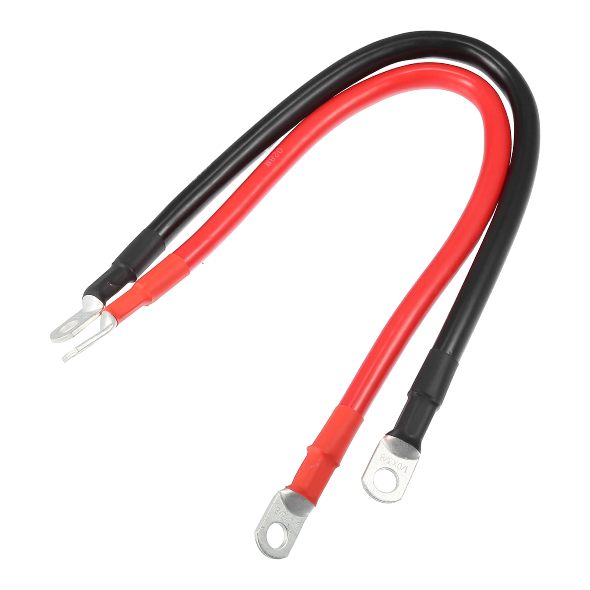 1 Pair Universal 1/0 Gauge AWG Car Battery Cables Battery Inverter Cables 18 in 3/8 in Lugs Pure