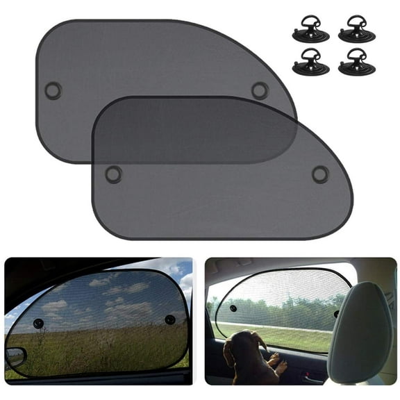 1 Pair Universal Car Window Shade Blocks Over 98% of Harmful UV Rays Cling Sunshade Side Window Car Sun Shades