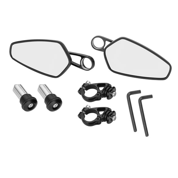 1 Pair Universal Motorcycle Mirrors Motorcycle Side Mirrors Rear View Side Mirrors For Most Motorcycle, Black