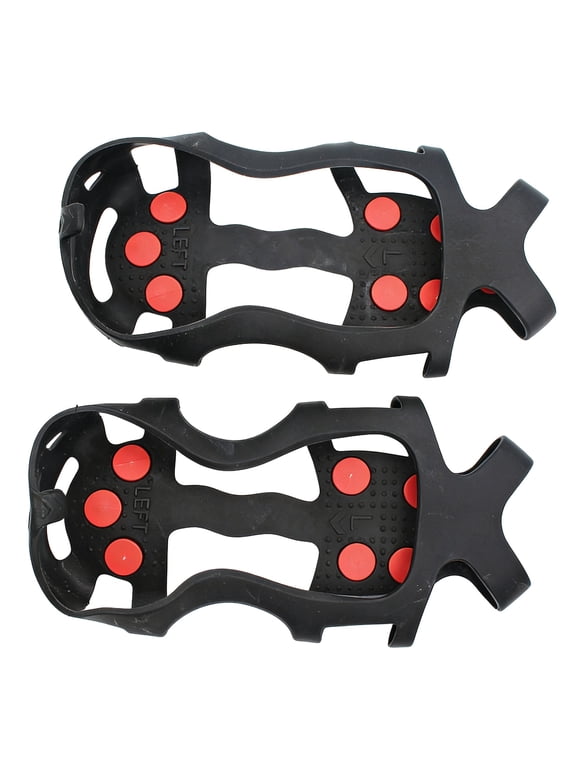 1 Pair Universal Non-Slip Gripper Spikes, Ice Grips,Non Slip Shoe ,Non-Slip Walking Cleats,Ice Traction Cleats,Lightweight Shoe Spikes,for Hiking Walking Climbing Fishing Mountaineering(23x11cm)