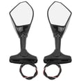 thumbnail image 1 of 1 Pair Universal Rear View Mirrors for Motorcycle LED Turn Signal Mirrors for Handlebar Mount Black, 1 of 8