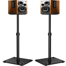 1 Pair Universal Speaker Stands for Satellite Speakers & Bookshelf Speakers, Hold up to 11lbs (Only Speaker Stands)