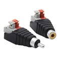 thumbnail image 1 of 1 Pair Universal Speaker Wire Cable to Audio Male RCA Jack Connector Adapter,1#, 1 of 7
