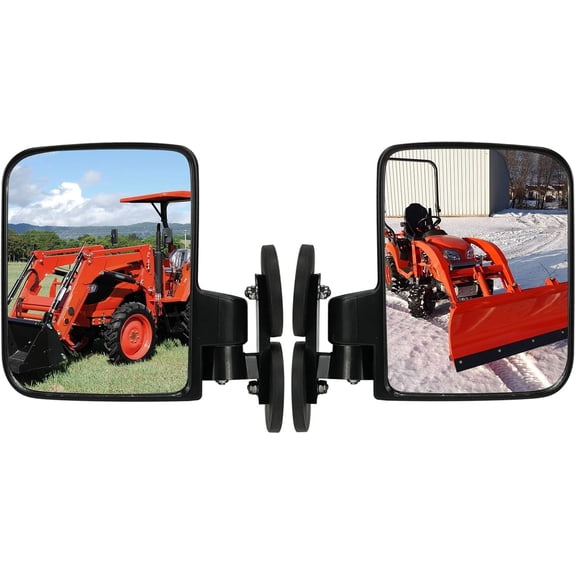 1 Pair Universal Tractor Mirrors Strong Magnetic Side View Mirrors for Tractors Forklifts Movers Golf Carts 114LB Left Right 7" x 5"