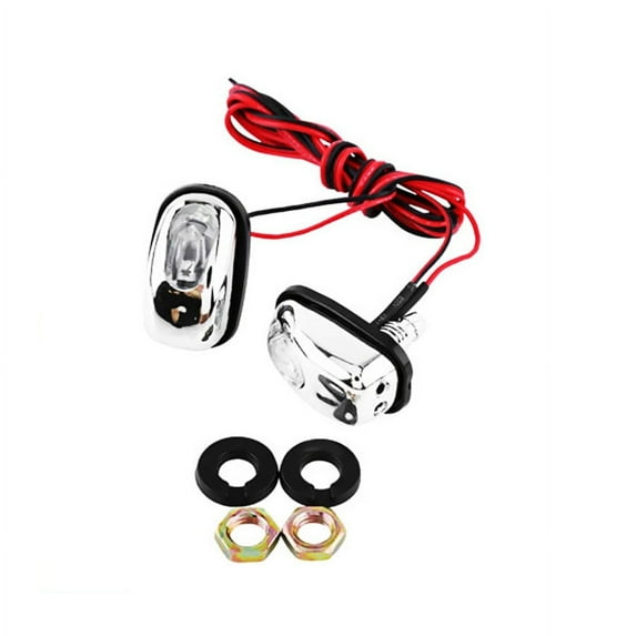 1 Pair Universal White LED Light Windshield Washer Wiper Jet Water Spray Nozzle