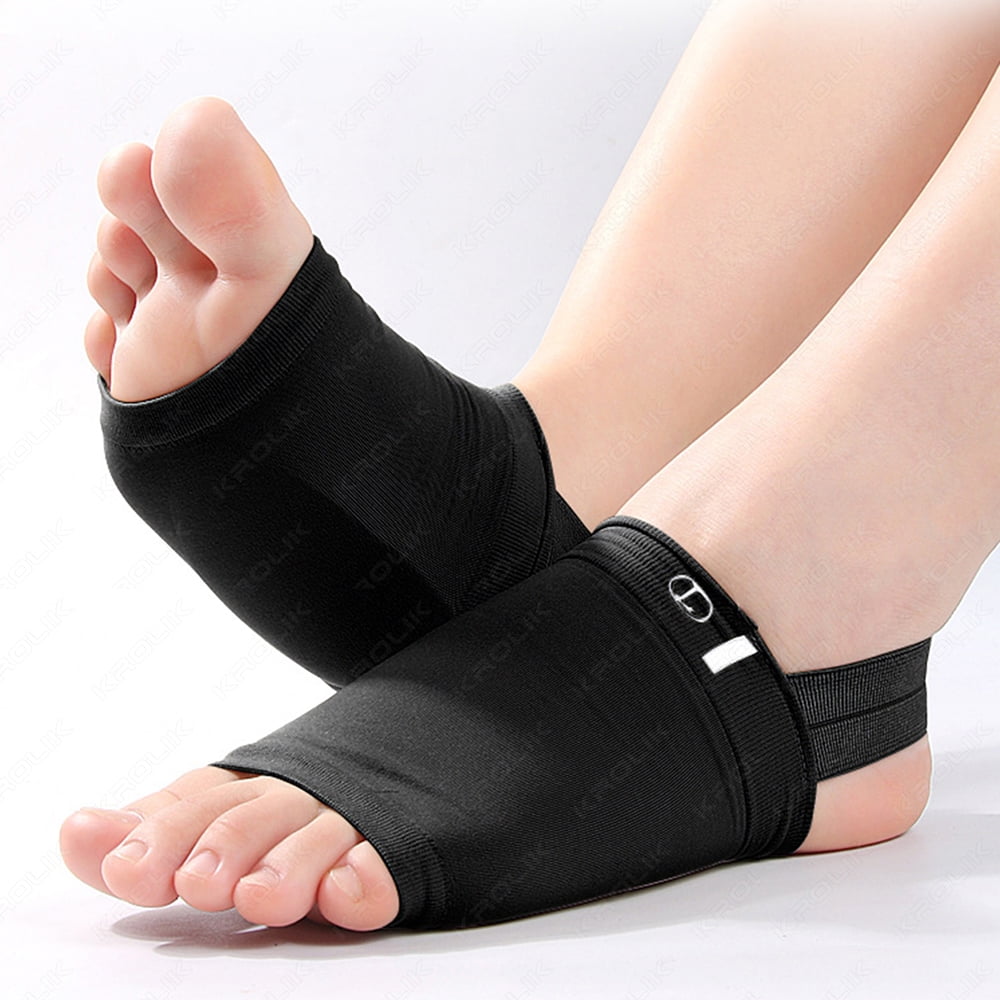 1 Pair Upgrade Metatarsal Compression Arch Support Sleeves with Gel Pad Inside - Brace for Flat Foot \u0026 Plantar Fasciitis Foot Pain Relief Women Men, Gray, Heel Spur Strap
