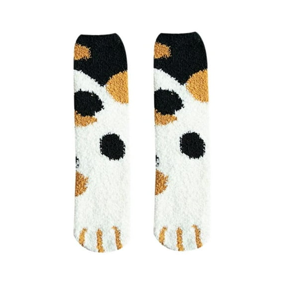 1 Pair Warm Winter Socks Girls Cat Paws Cute Thick Sleep Warm Hot Floor*.